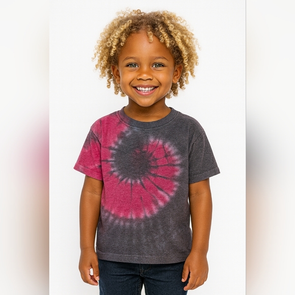 Hand Crafted Other - TIE DYE Spiral Design Extra Soft Youth Medium Soft Spun Tee Shirt